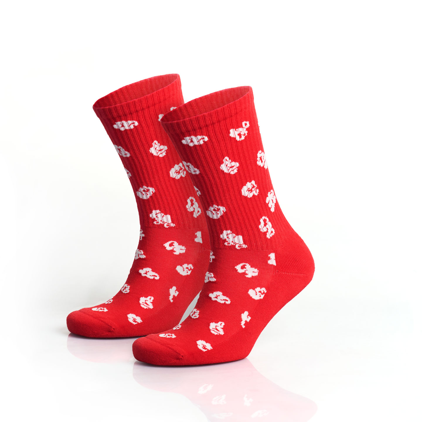 Athletic Crew Sport Sock in 75% combed cotton, 23% nylon, 2% elastane, a branded socks printed with your logo (view 3)